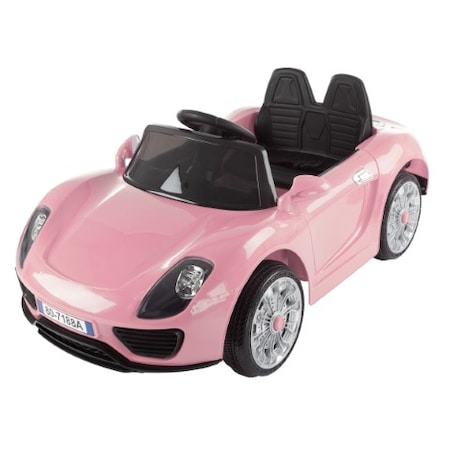 Toy Time Ride On Sports Car, Motorized Electric Rechargeable Battery Powered Remote Control Toy (Pink) 873116FLB
